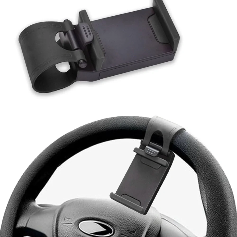 Black Steering Wheel Phone Holder